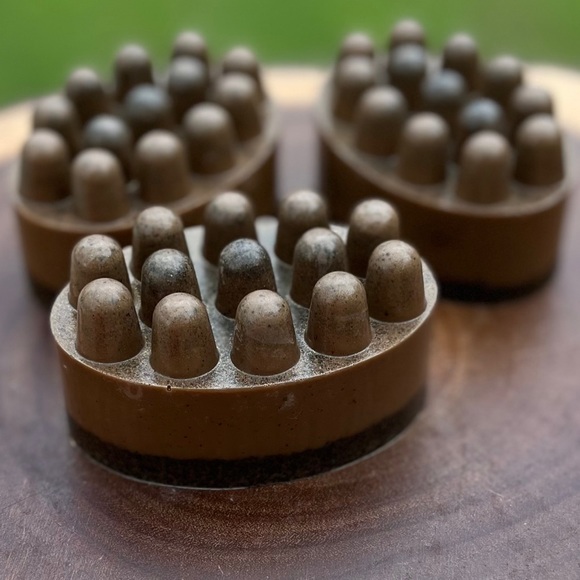 Banana with Coffee Grounds Massage Bar Soap Handmade, by me ❤️🍌☕️ - Picture 2 of 2